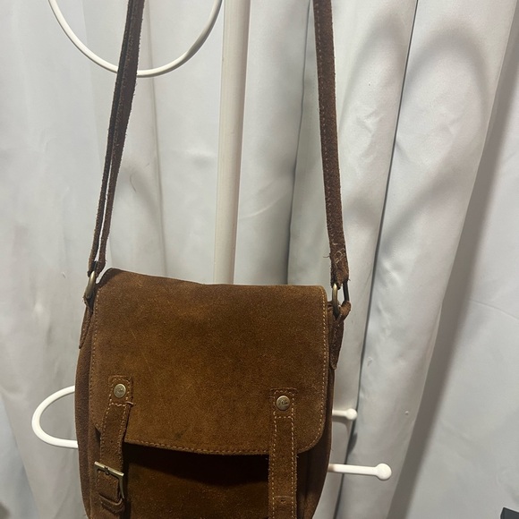 Quiksilver Suede Brown Crossbody Bag - Picture 1 of 10